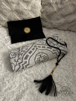 Tapis de prière et Tasbih en coffret dans pochette