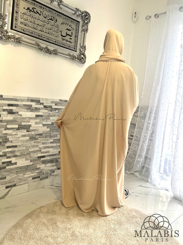 Abaya avec voile intégré | BEIGE