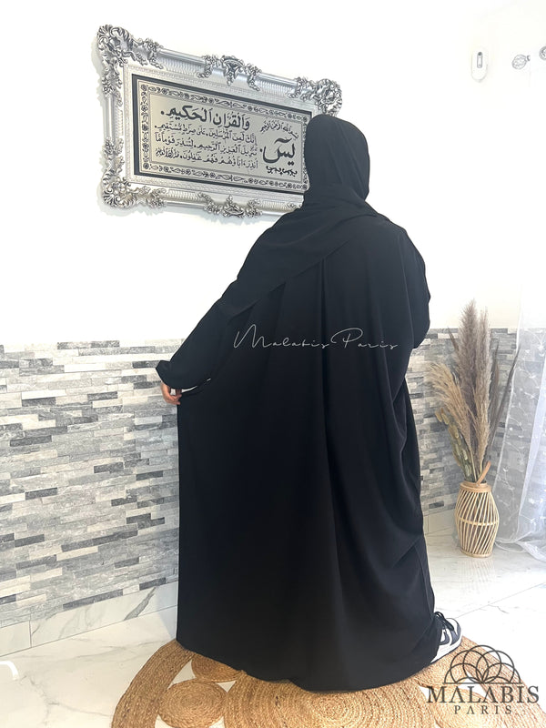 Abaya avec voile intégré | NOIR